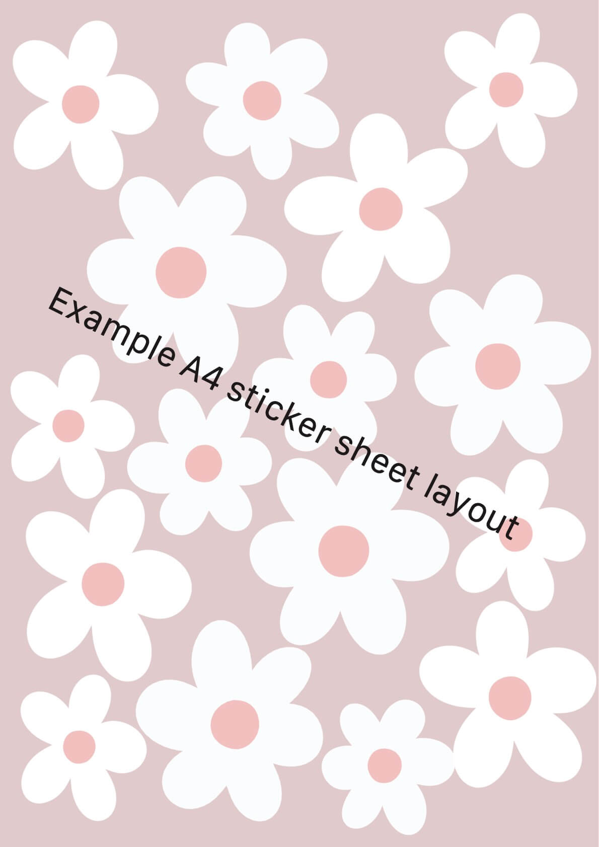 White Daisy Fabric Wall Stickers
