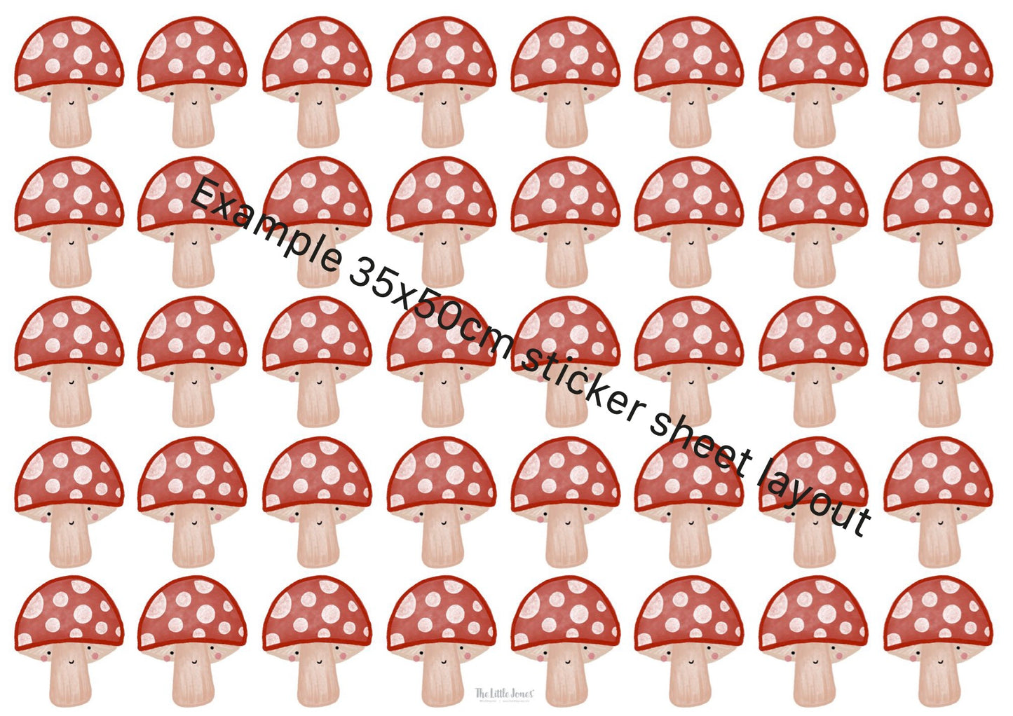Toadstool (faces) Fabric Wall Stickers