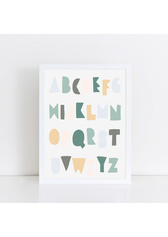 Alphabet - Subtle Tones Print