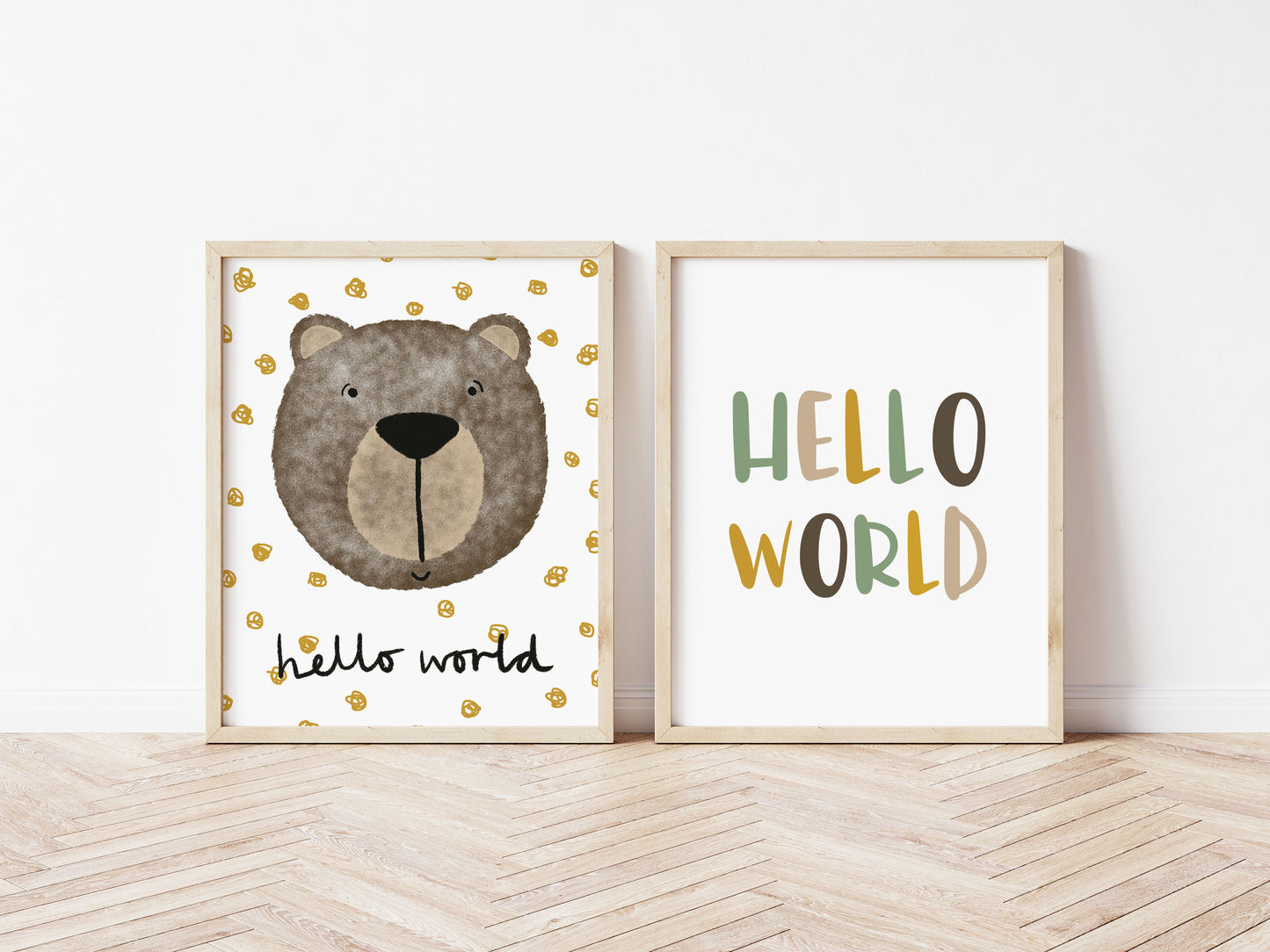 Happy Bear Print - Spotty Hello World