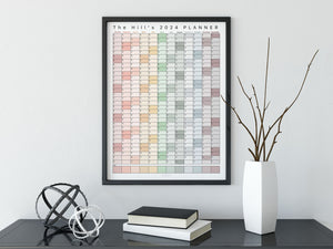 Personalised 2024 Wall Planner - Muted + Shaded