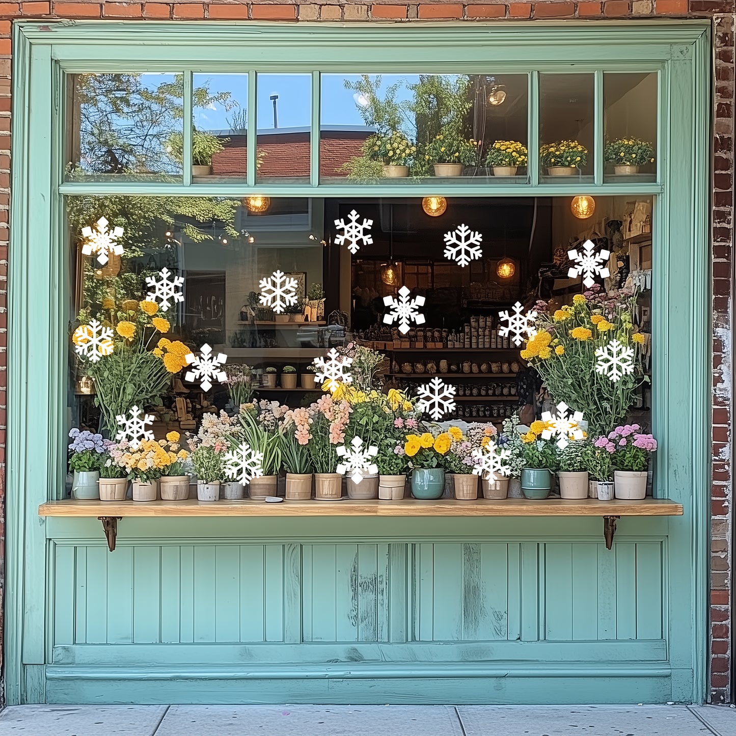 Snowflake Christmas Window Clings