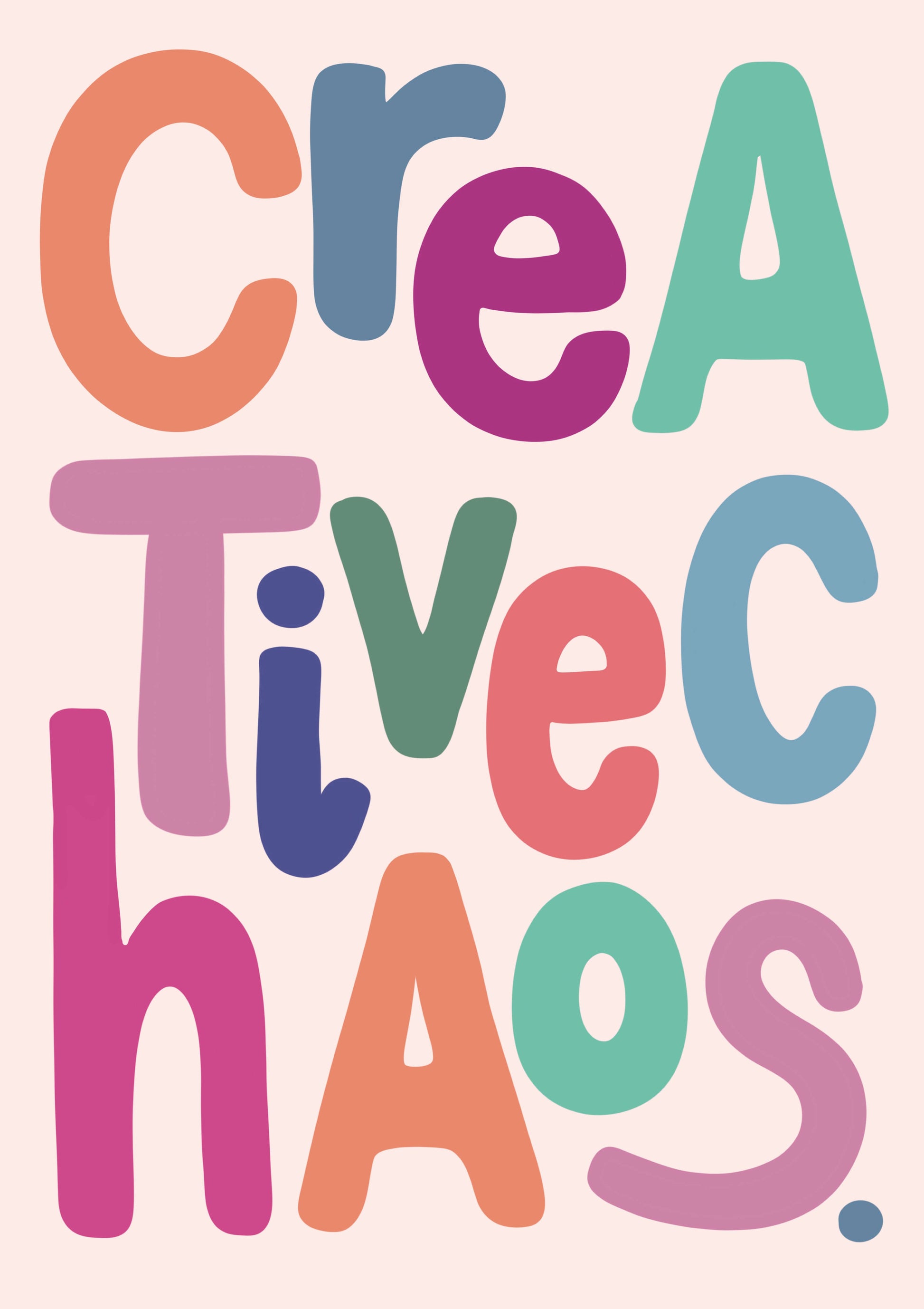 Creative Chaos home office typography wall art
