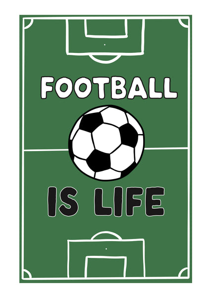 Football Pitch Print - white