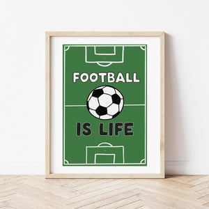 Football Pitch Print - white