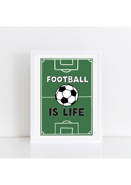 Football Pitch Print - white