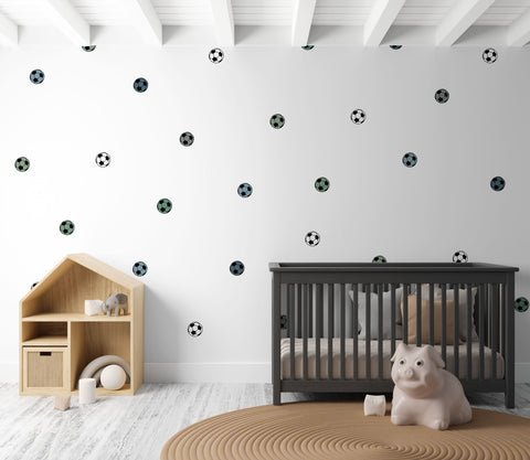 Football Wall Stickers - Fabric, Reusable and Eco-Friendly