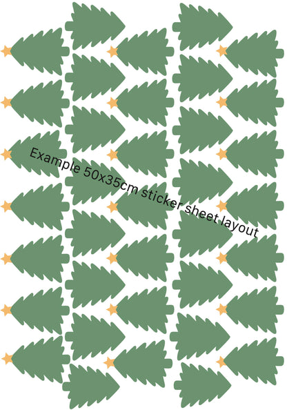 Christmas Tree Fabric Wall Stickers