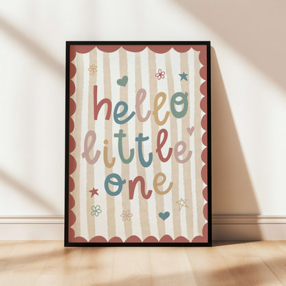 Hello Little One newborn wall art for nurseries