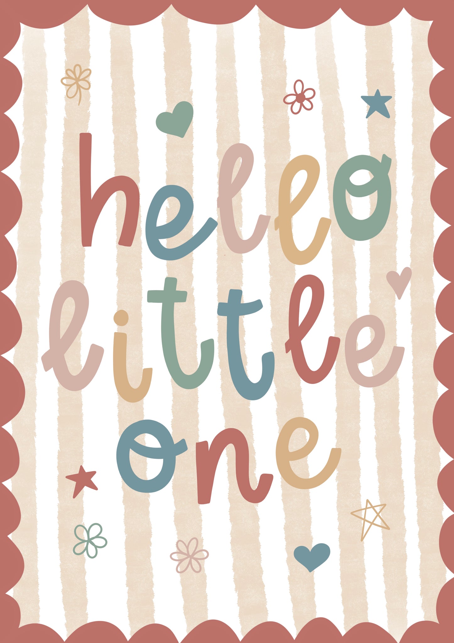 Scalloped kids' nursery wall art