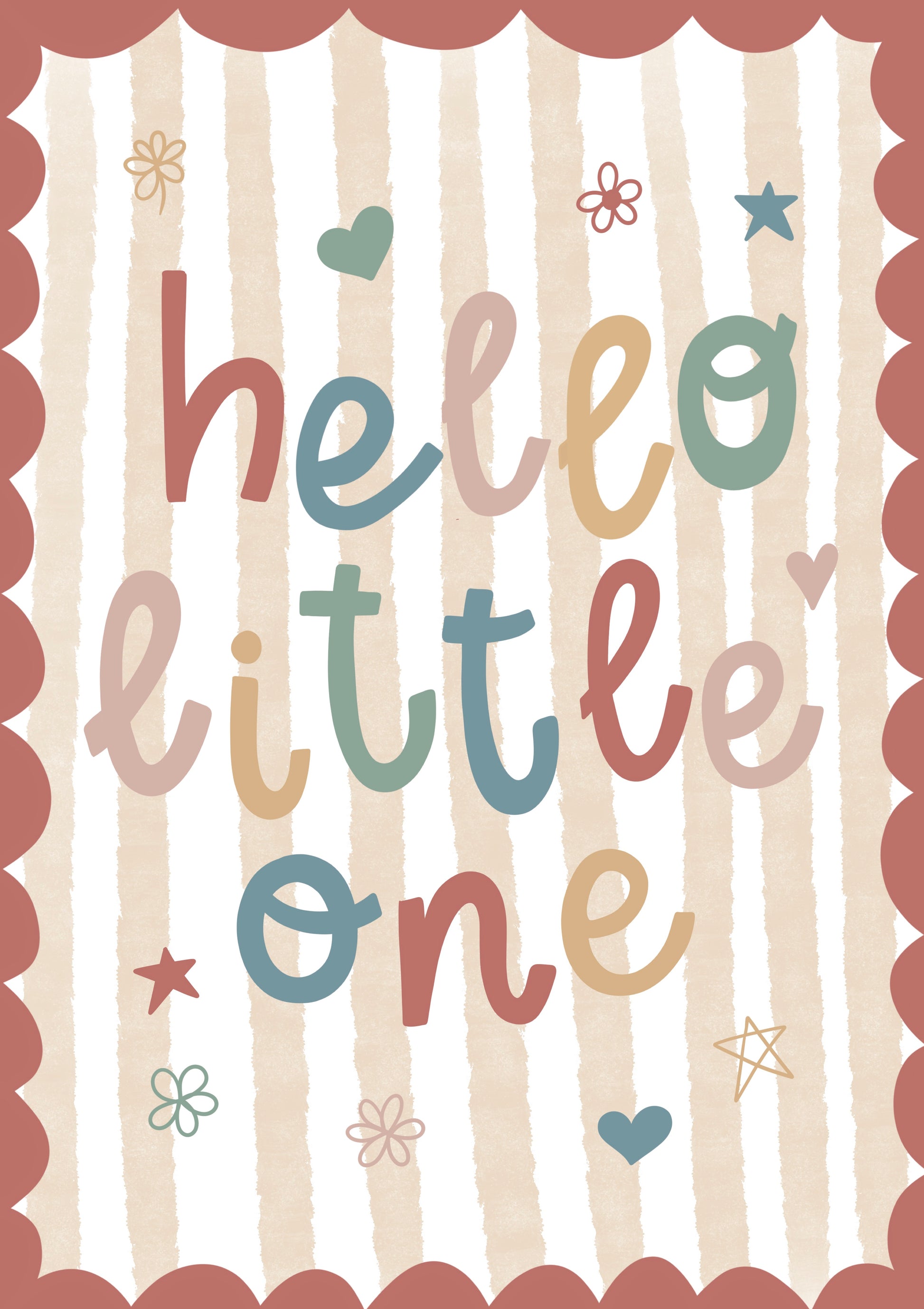 Scalloped kids' nursery wall art