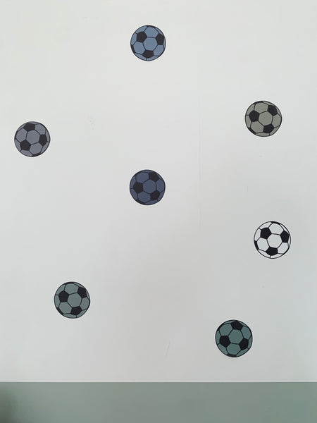 Football Wall Stickers (Coloured) - Fabric, Reusable and Eco-Friendly