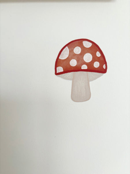 Toadstool Wall Stickers - Fabric, Reusable and Eco-Friendly