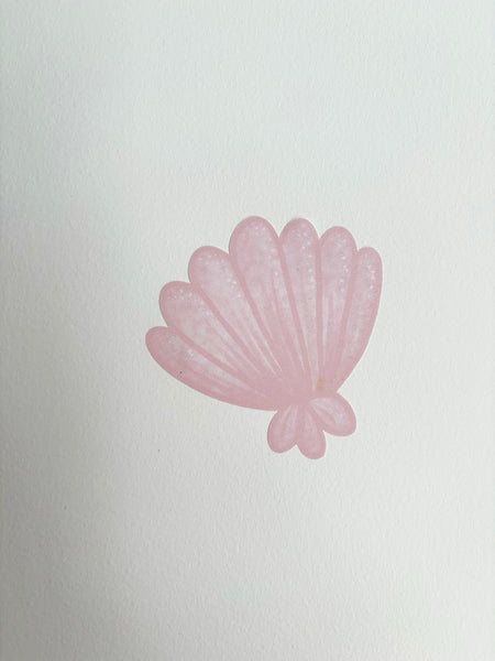 Pink Shell Wall Stickers - Fabric, Reusable and Eco-Friendly