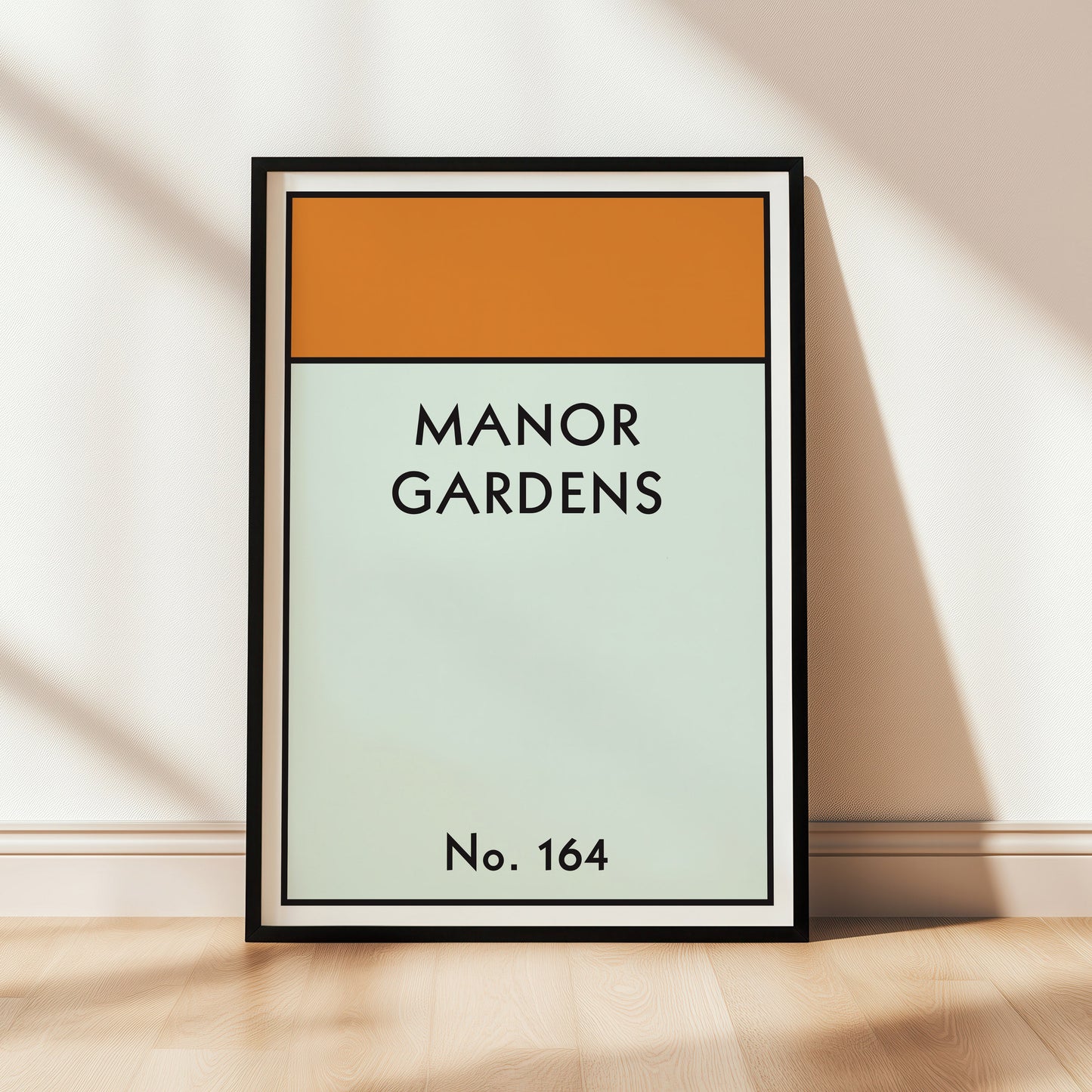 Personalised street name housewarming gift artwork.