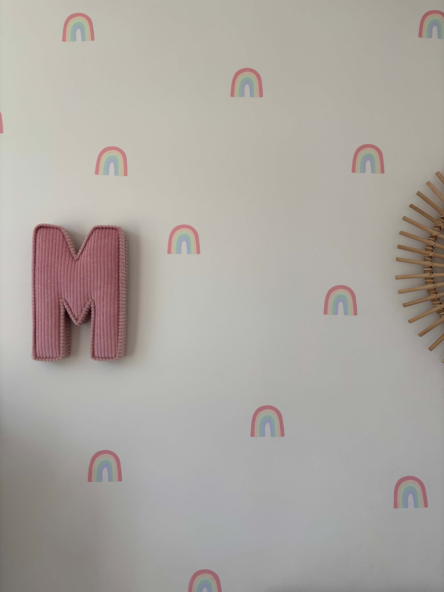 Pastel Rainbow Fabric Wall Stickers