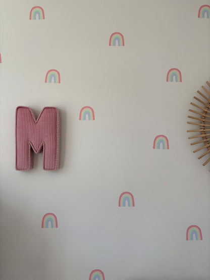 Pastel Rainbow Fabric Wall Stickers