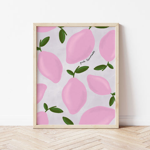 Pink Lemonade Pattern Print