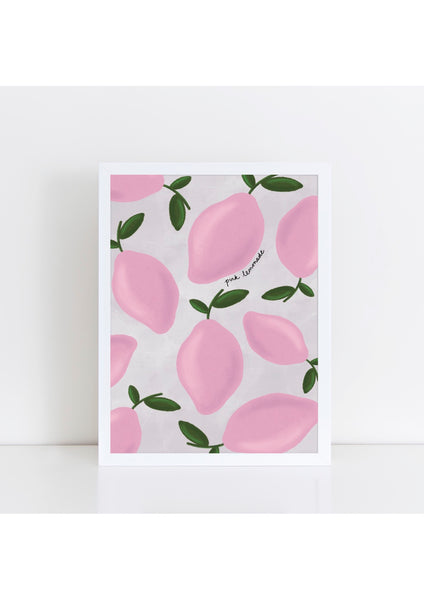 Pink Lemonade Pattern Print