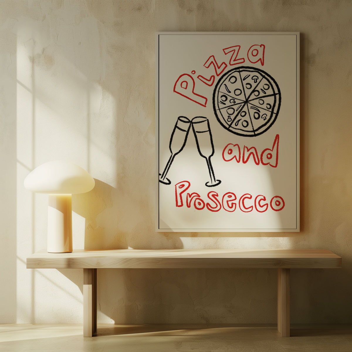 Pizza and Prosecco print – The Little Jones