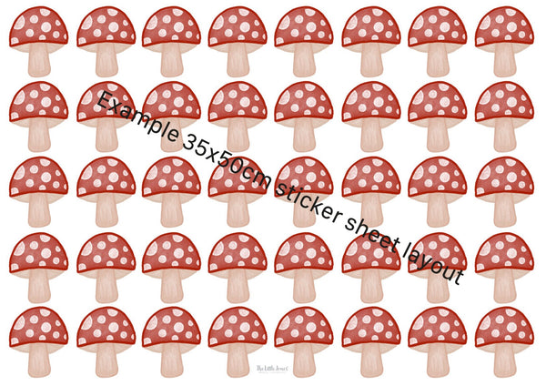 Toadstool Wall Stickers - Fabric, Reusable and Eco-Friendly