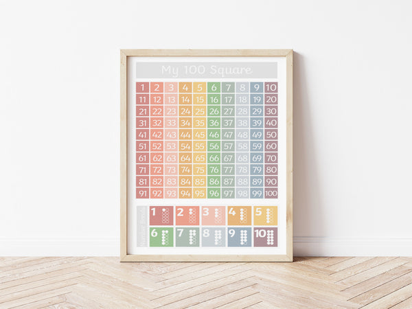 100 Square Muted Print