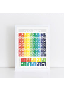 100 Square Brights Print - grey