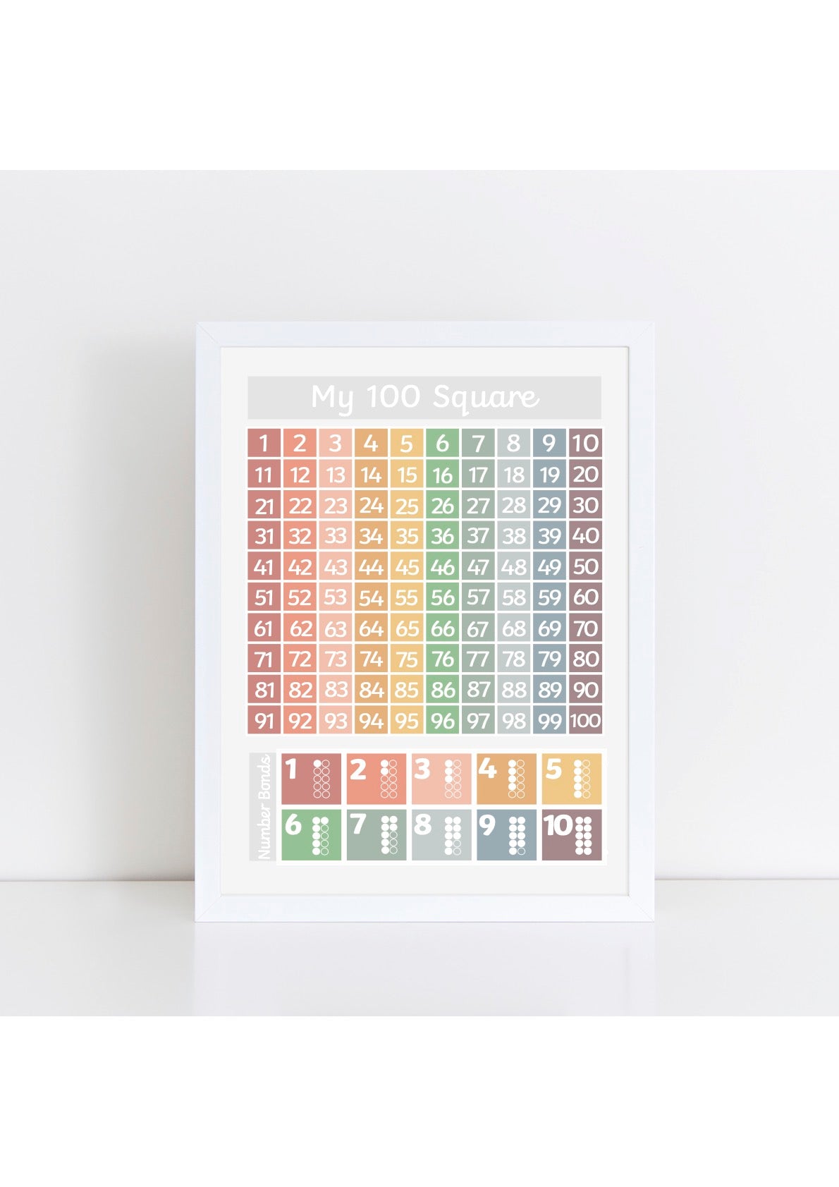 100 Square Muted Print
