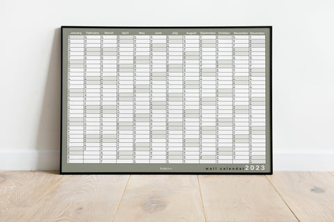 2023 Wall Planner - Green Landscape