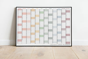 Personalised 2023 Landscape Wall Planner - muted tones