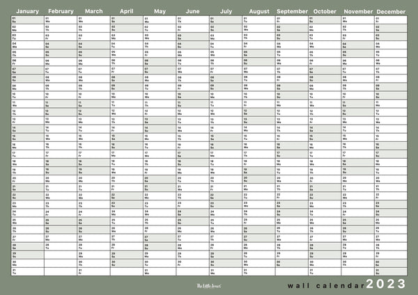 2023 Wall Planner - Green Landscape