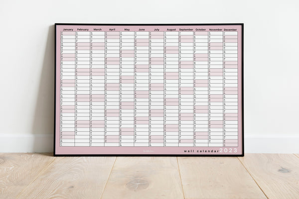 2023 Wall Planner - Pink Landscape