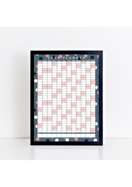2023 Wall Planner - Blue Spotty