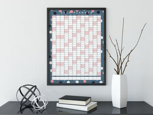 2023 Wall Planner - Blue Spotty