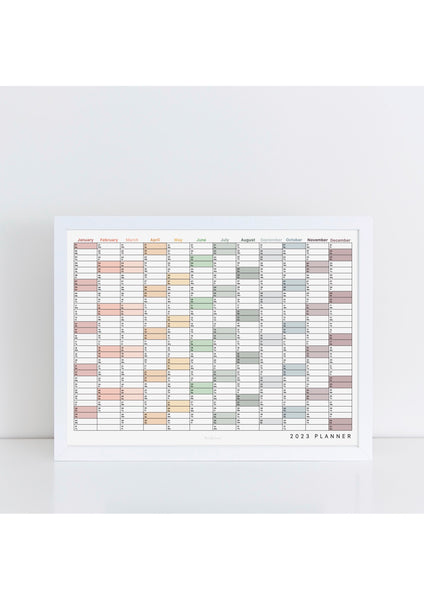 2023 Wall Planner in Landscape - muted tones