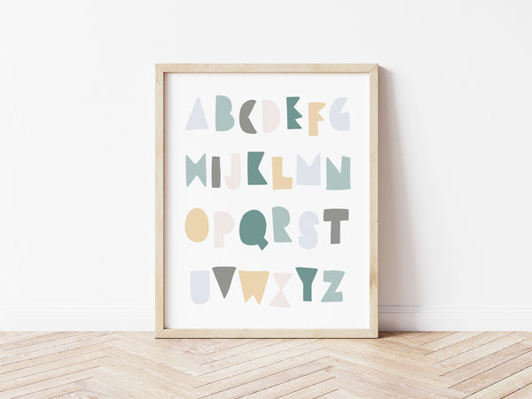 Alphabet - Subtle Tones Print
