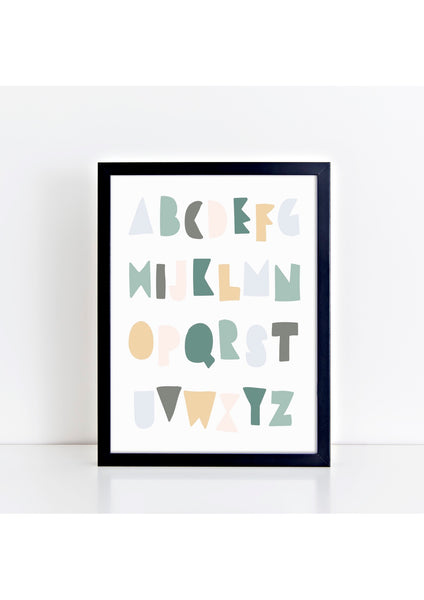 Alphabet - Subtle Tones Print