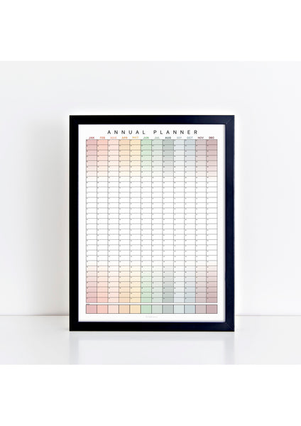 Perpetual Annual Wall Planner - Muted