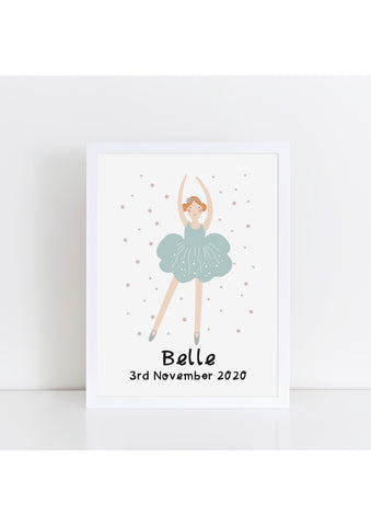 Ballerina 3 - Personalised Print