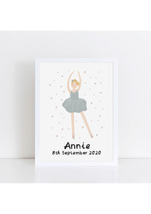 Ballerina 4 - Personalised Print