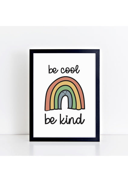 Be Cool Be Kind - Rainbow Retro