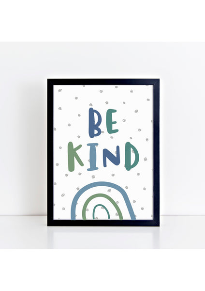 Be Kind Print - Blues