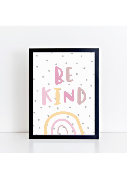 Be Kind Print - Pinks