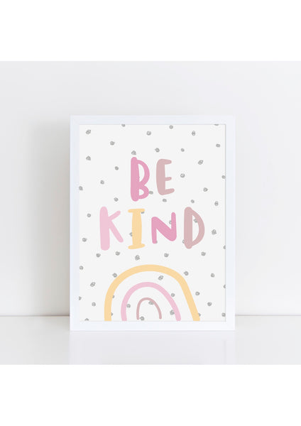 Be Kind Print - Pinks