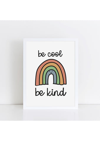 Be Cool Be Kind - Rainbow Retro