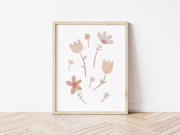 Boho Flowers Print