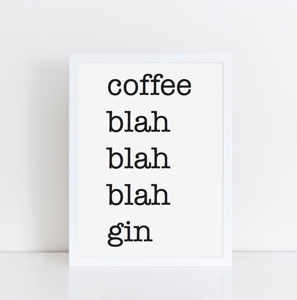 Coffee Blah Gin Print