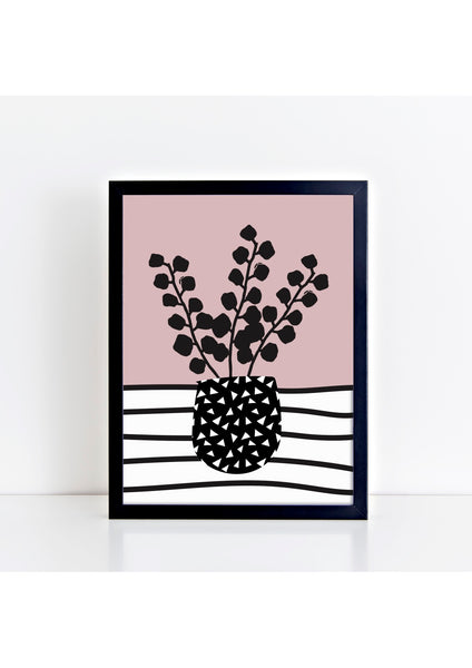 Eucalyptus Pink Print