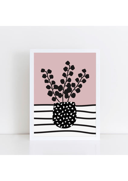 Eucalyptus Pink Print