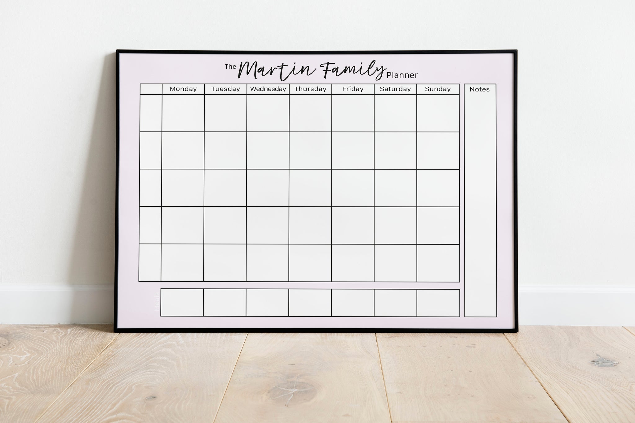 Weekly Family Planner in Candy Floss - personalised